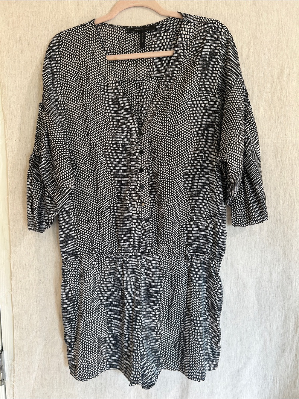 Black and White Dot Print Tunic